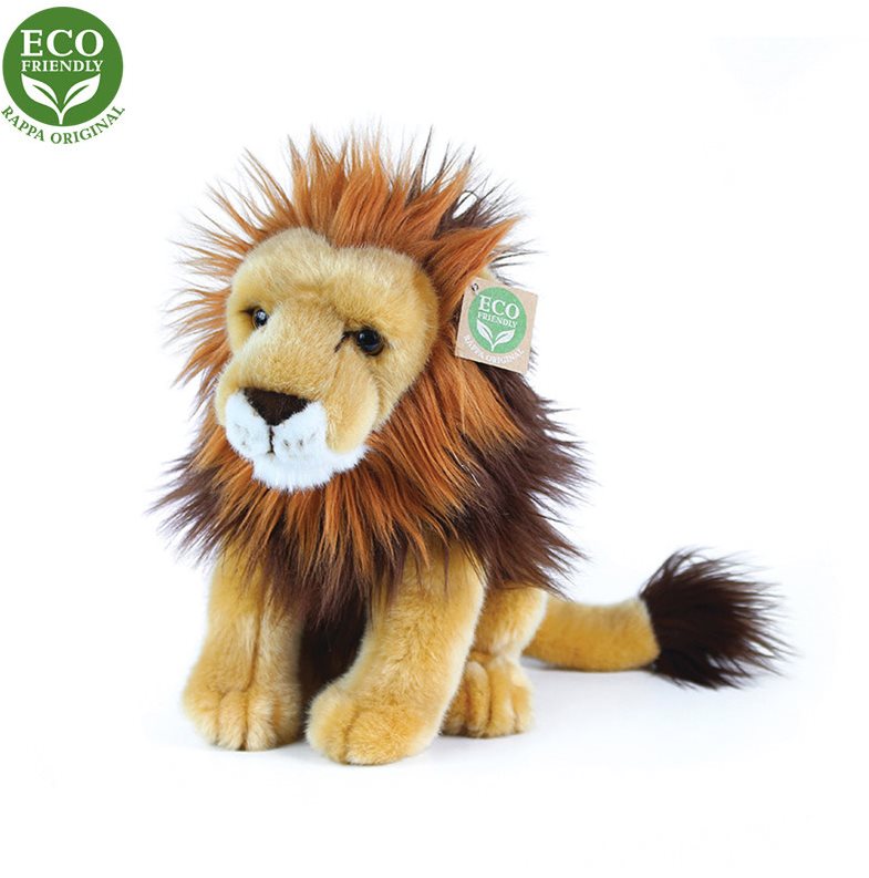 Rappa plyšový lev sedící, 18 cm, ECO-FRIENDLY