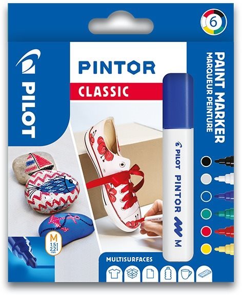 Sada 6 ks psacích per PILOT Pintor Medium Classic