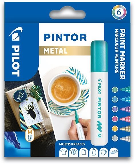 PILOT Pintor Medium Metal - sada 6 ks