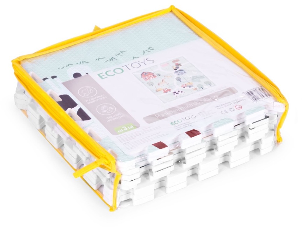 Ecotoys Pěnová skládací hrací podložka pro děti, Farma