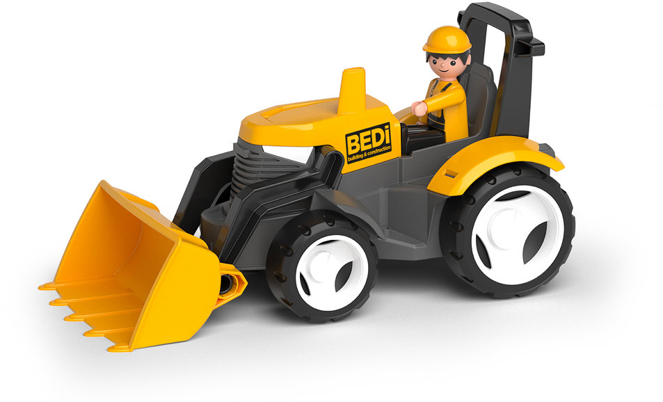 Efko ECO MultiGO Žlutý traktor s radlicí, figurka Igráček