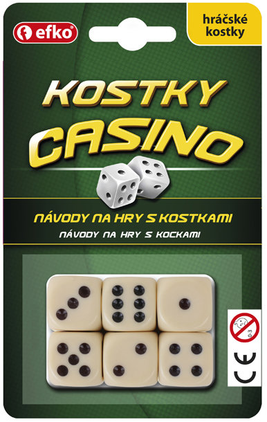 Efko Hrací kostky Casino, keramické