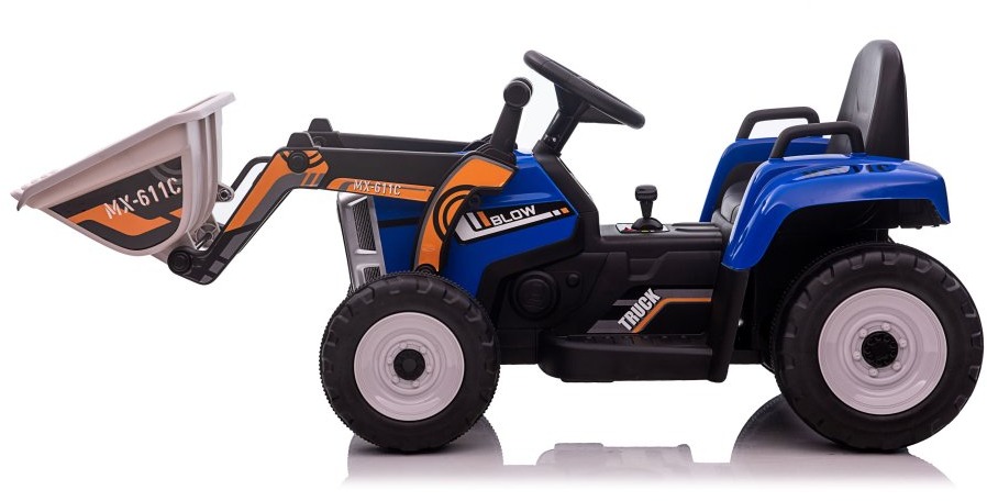 Eljet Dětský elektrický traktor s nakládací lžící modrý, Li-Ion