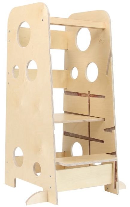 ELIS DESIGN Rostoucí učící věž 3v1 Bublina Max 90 cm se stabilizačními prvky