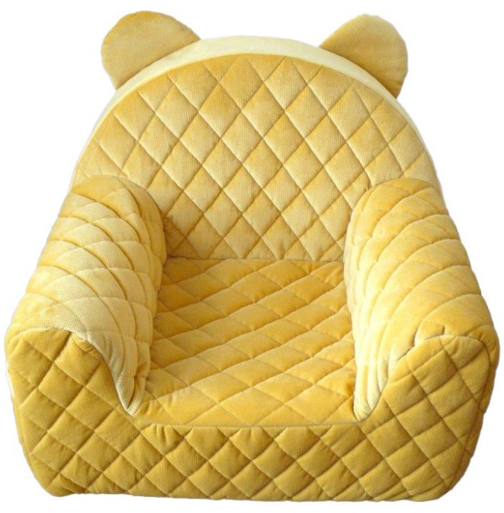 ELIS DESIGN Křesílko s oušky, hořčicové