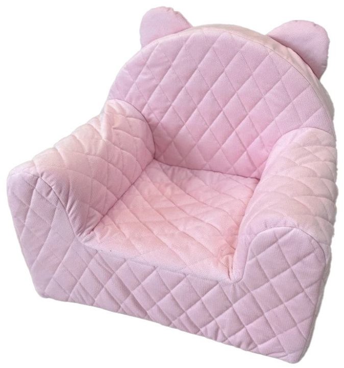 ELIS DESIGN Křesílko s oušky, světle růžové