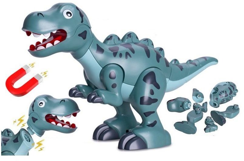 Mikrotrading Dinosaurus T-Rex 28 cm magnetický s doplňky 2 ks