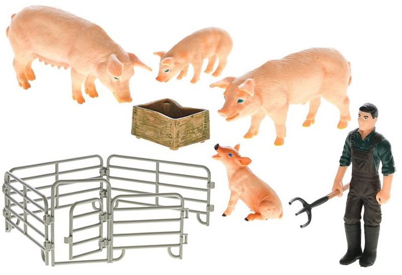 Mikrotrading Zoolandia zvířátko farma s mláďaty a doplňky