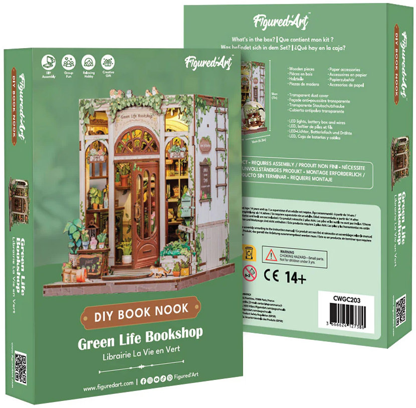 Figured ART Book Nook sada - Knihkupectví s květinami