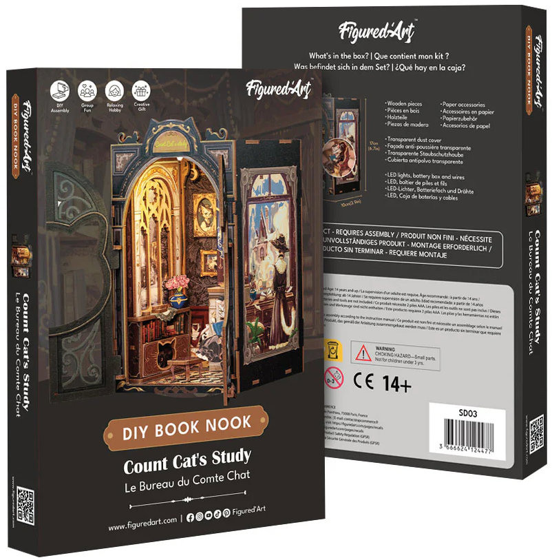 Figured ART Book Nook sada - Knihovna hraběte Kocoura