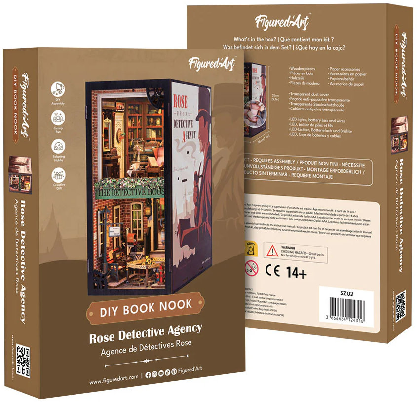 Figured ART Book Nook sada - Detektivní kancelář Rose