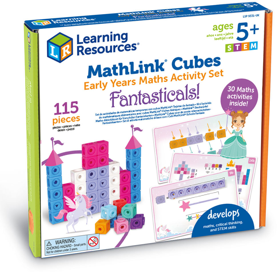 Learning Resources Sada aktivit pro rané matematické dovednosti MathLink Cubes – Fantasticals