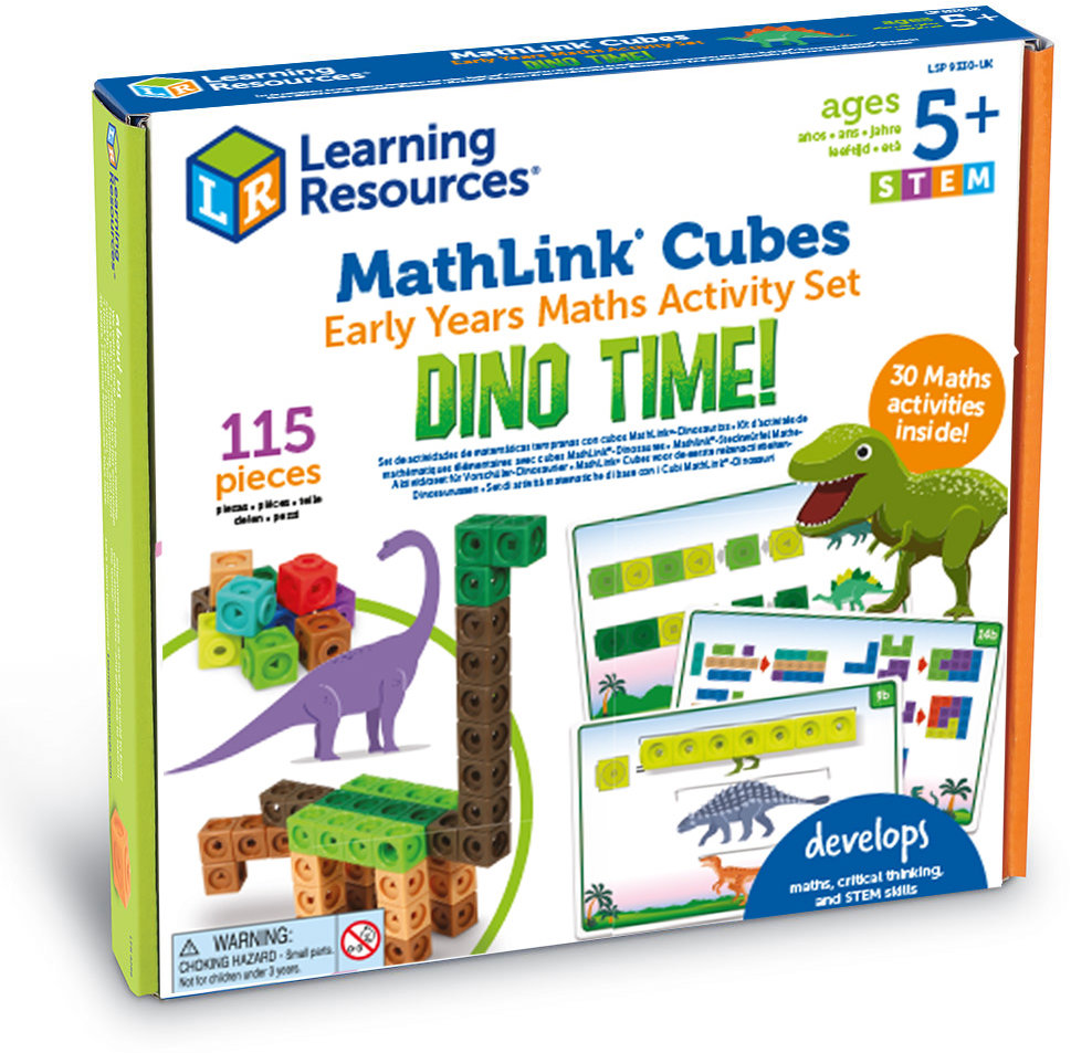 Learning Resources Sada aktivit pro rané matematické vzdělávání MathLink Cubes – Dinosaur Time