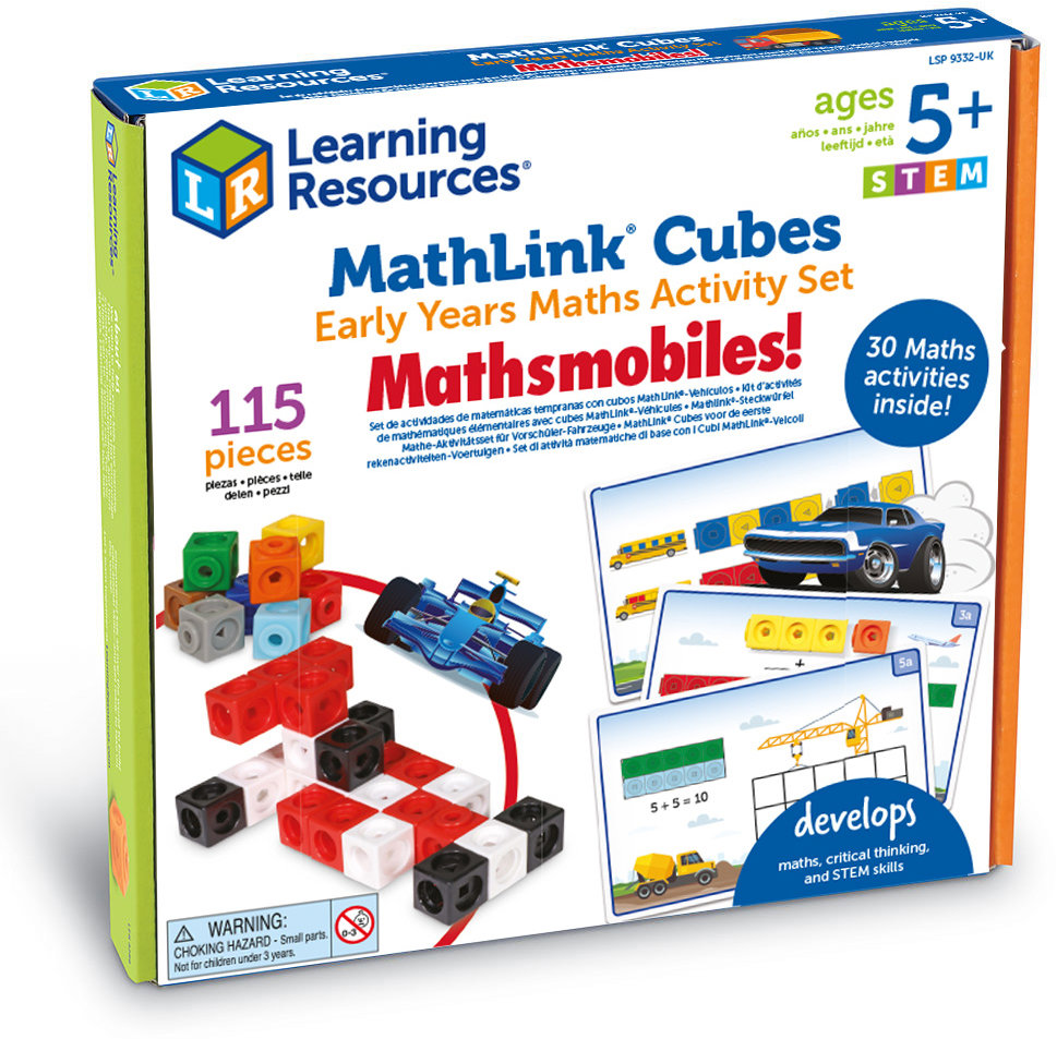 Learning Resources Sada aktivit pro rané matematické vzdělávání MathLink Cubes – Mathmobiles