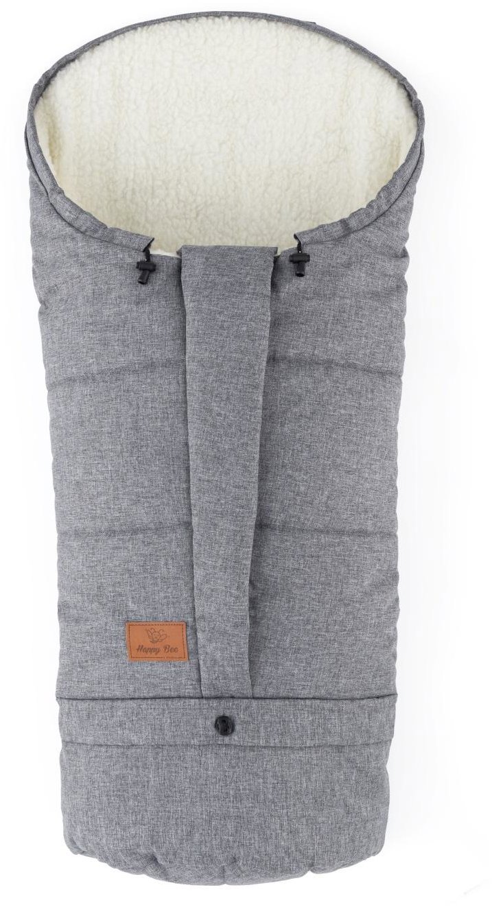 HappyBee Zimní fusak Mumi 3v1 ovčí rouno melange grafit