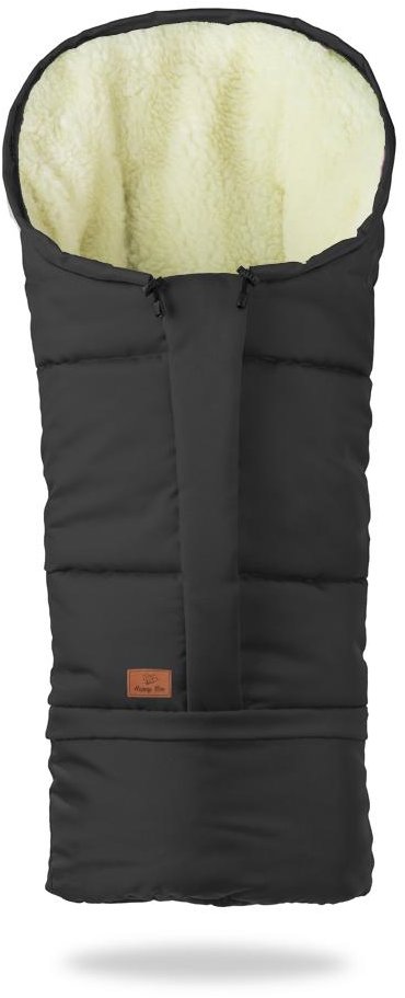 HappyBee Zimní fusak Mumi 3v1 ovčí rouno černý