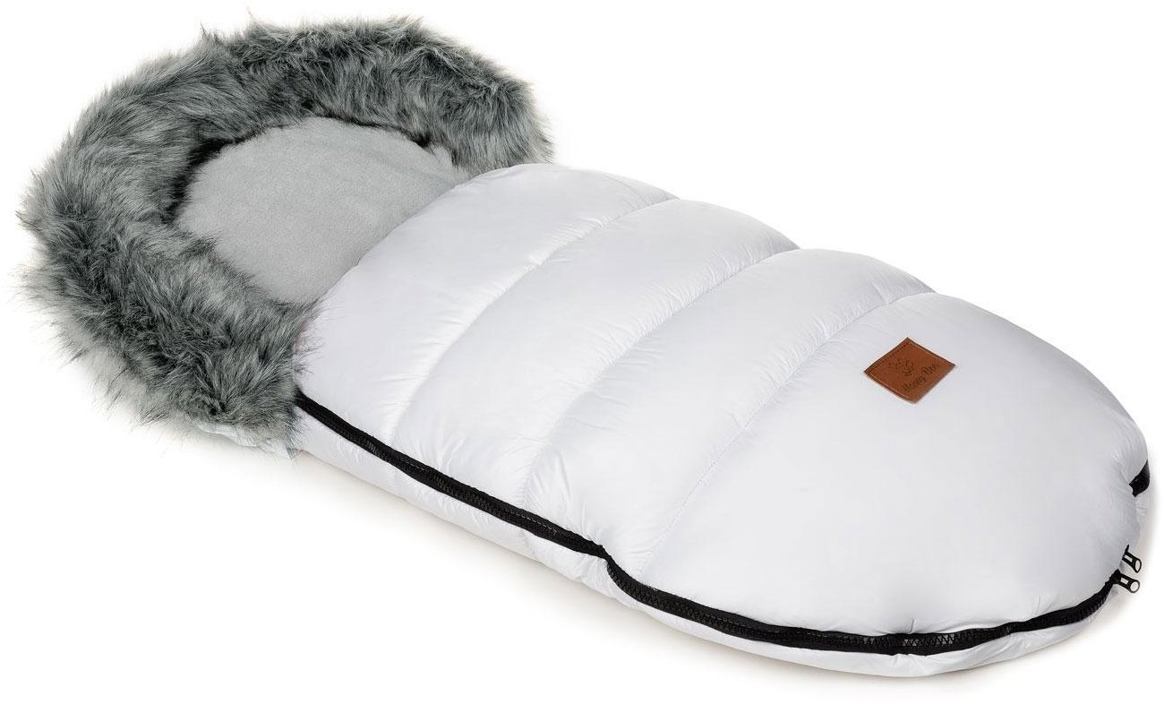 HappyBee Zimní fusak Trinity white/grey