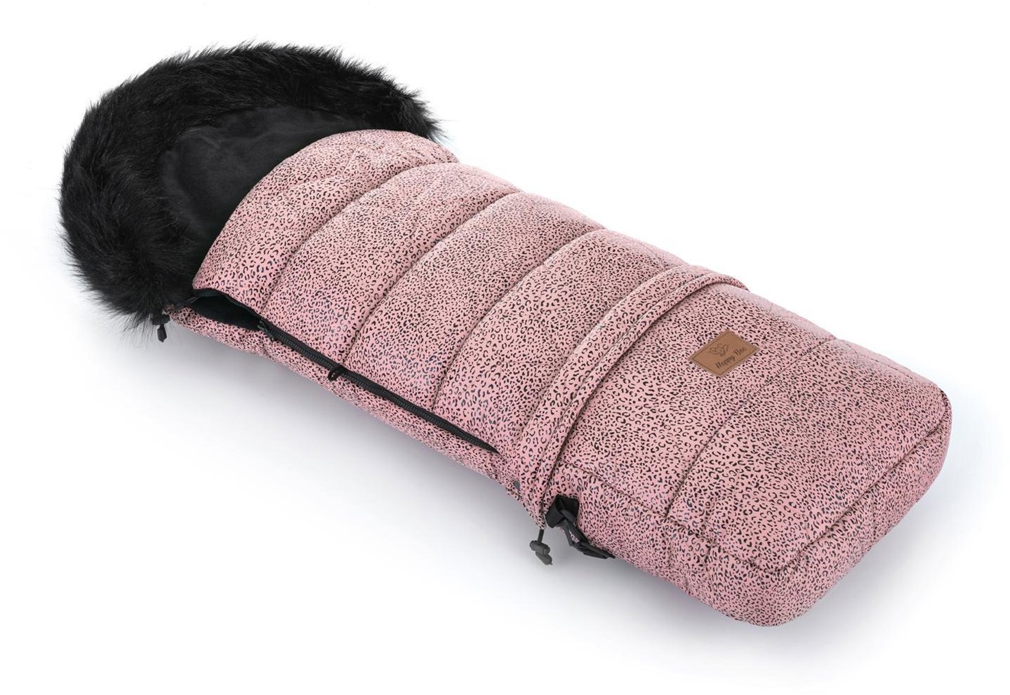 HappyBee Zimní fusak Combi Wild s kožíškem limitovaná edice dark pink
