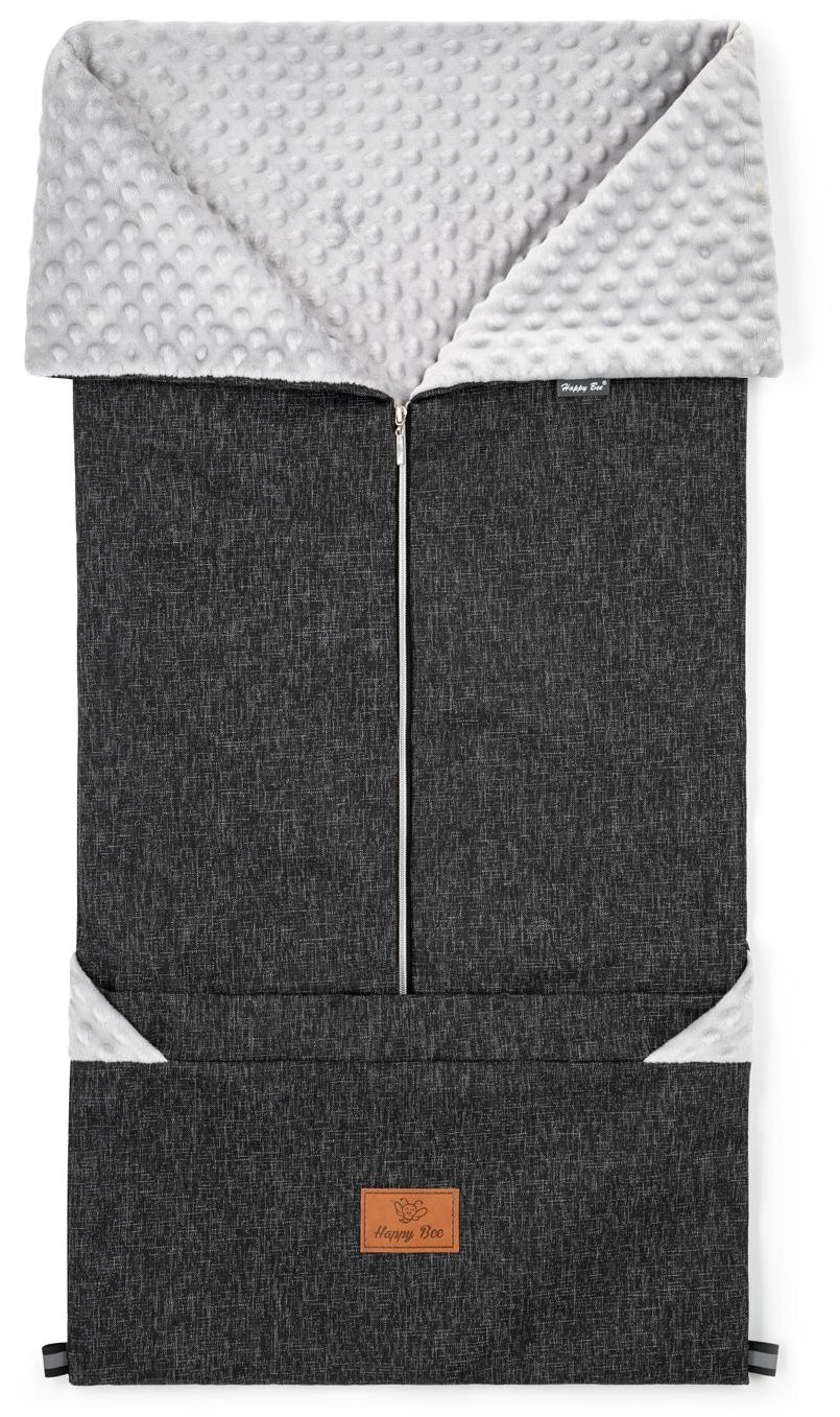 HappyBee Univerzální fusak Leny 2v1 black/minky grey