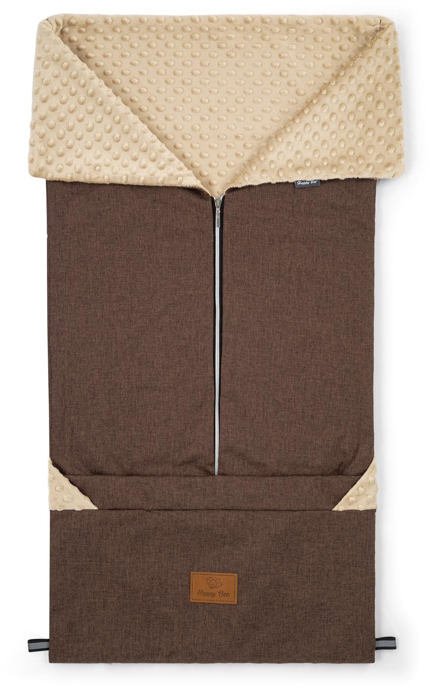HappyBee Univerzální fusak Leny 2v1 brown/minky beige