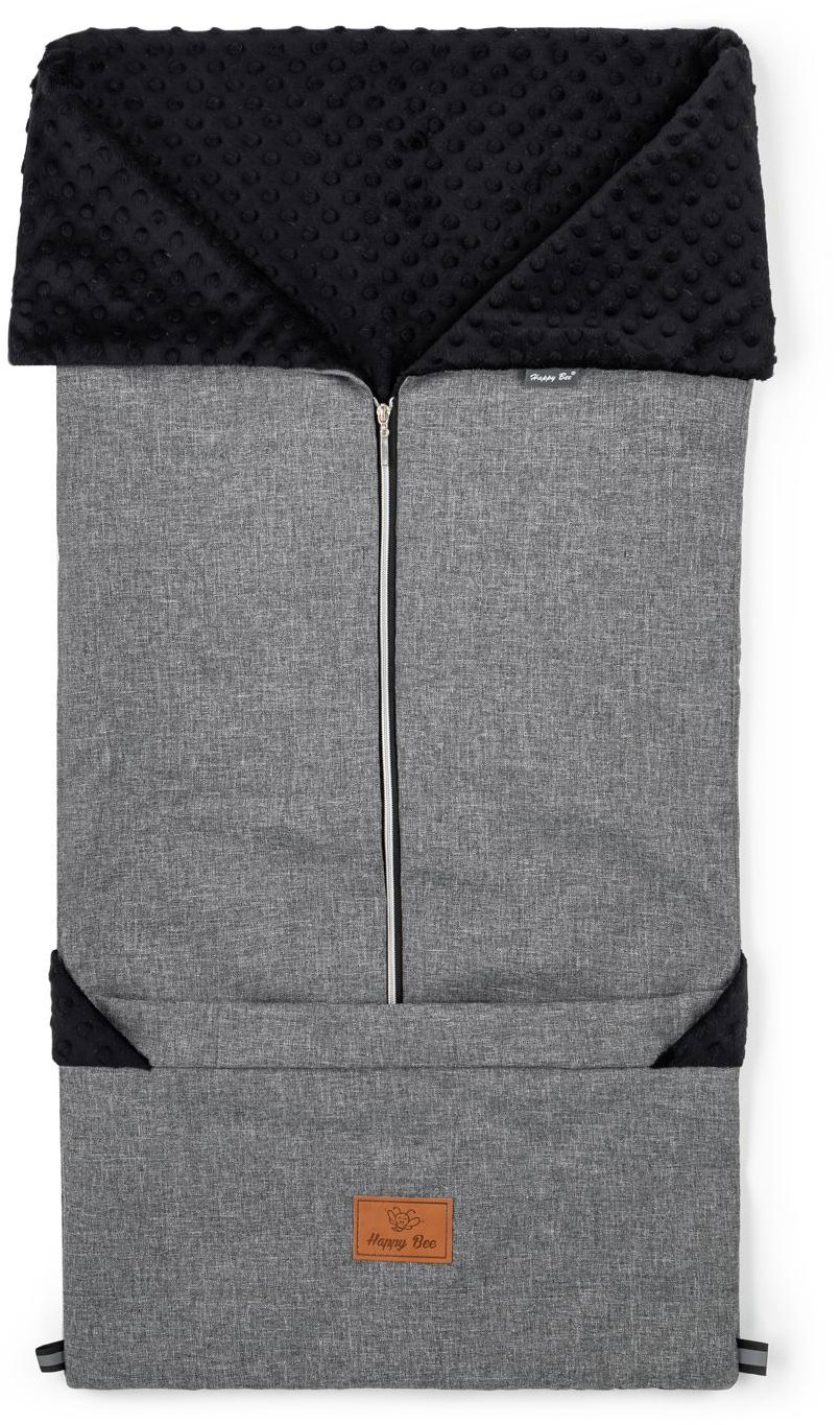 HappyBee Univerzální fusak Leny 2v1 graphite/minky black