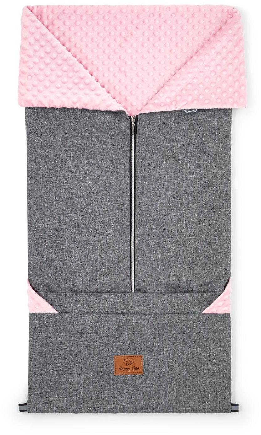 HappyBee Univerzální fusak Leny 2v1 graphite/minky pink