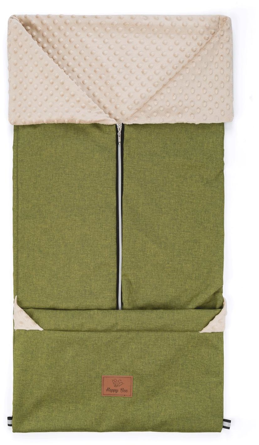 HappyBee Univerzální fusak Leny 2v1 green/minky beige