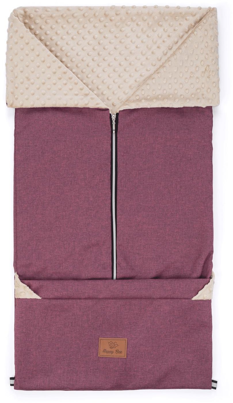 HappyBee Univerzální fusak Leny 2v1 violet/minky beige
