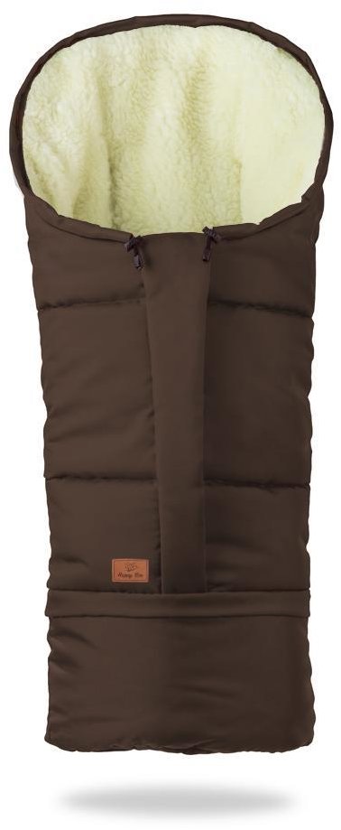 HappyBee Zimní fusak Mumi 3v1 ovčí rouno hnědý