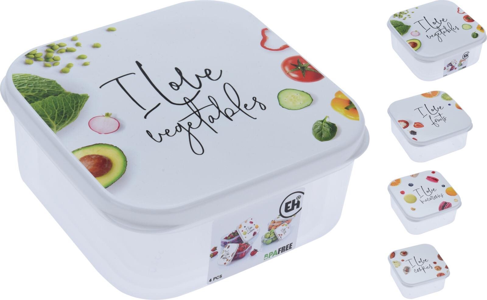 H&L Box na svačinu Snack, set 4 ks