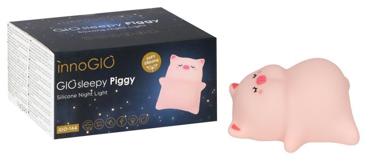 InnoGIO Lampička GIOsleepy Piggy - moderní a stylová osvětlovací soustava pro dětský pokoj nebo jiné prostory.