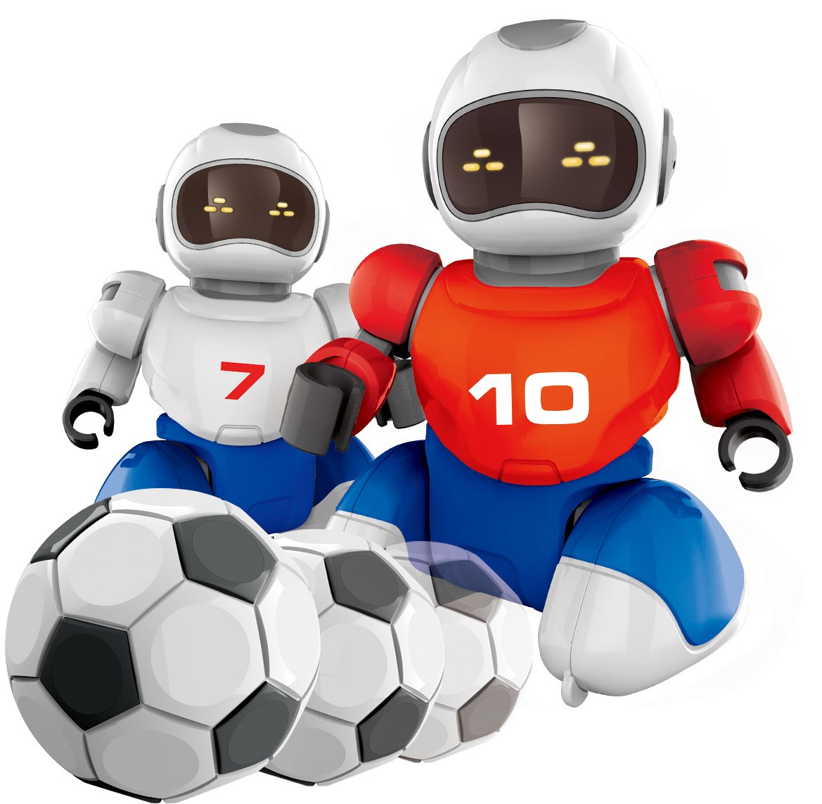 Robot s míčkem na dálkové ovládání, 2 ks + 2 branky