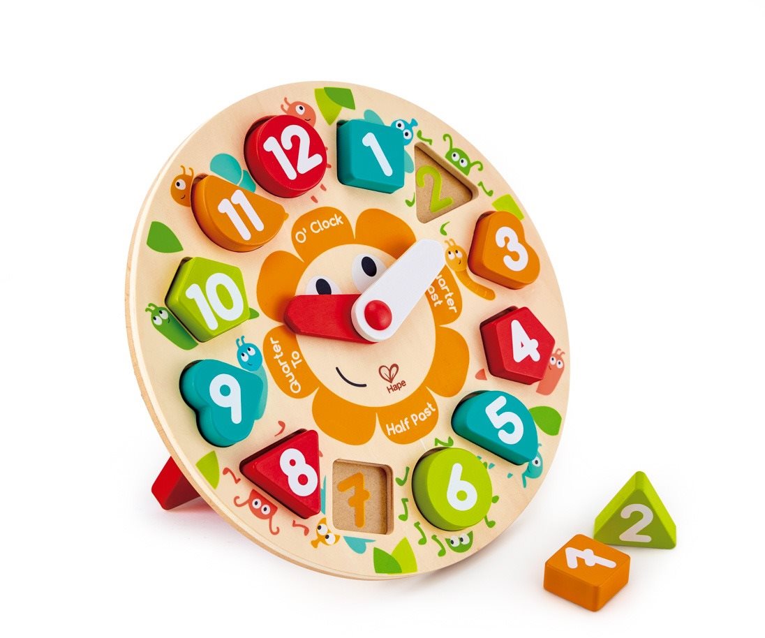 Hape Dětské puzzle hodiny