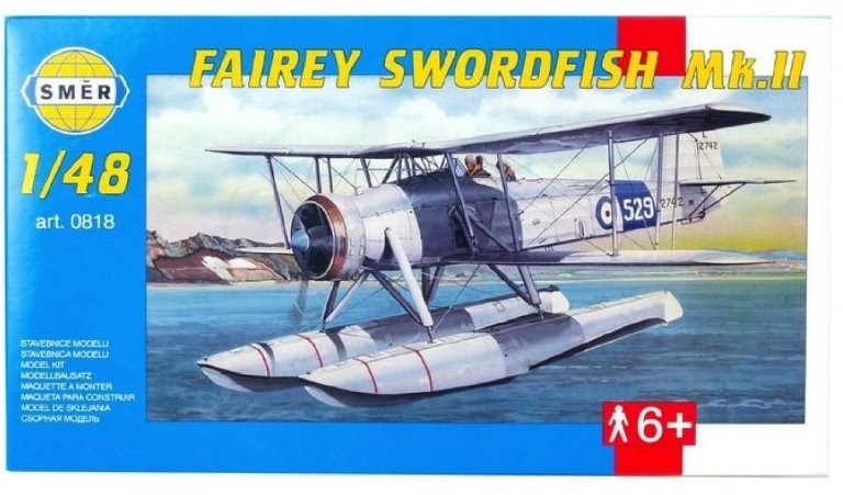 Směr Model Kit 0818 letadlo – Fairey Swordfish Mk.II