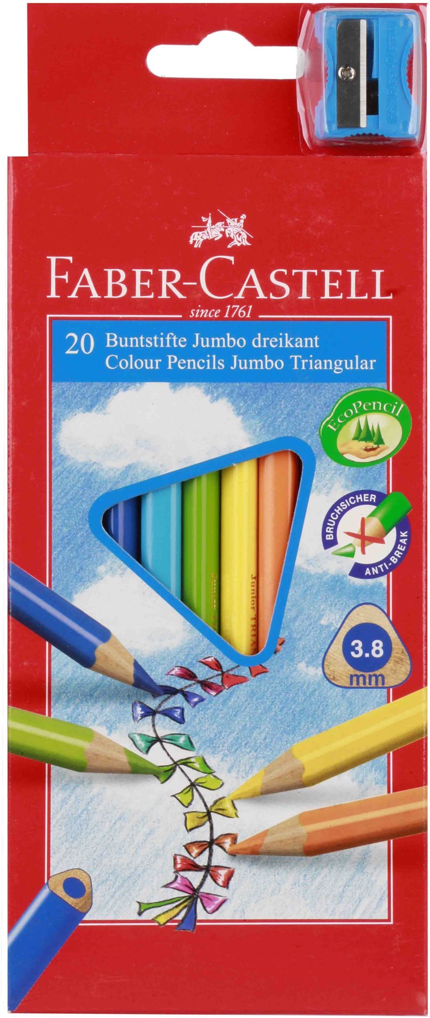 Sada 30 barevných pastelek Faber-Castell Jumbo