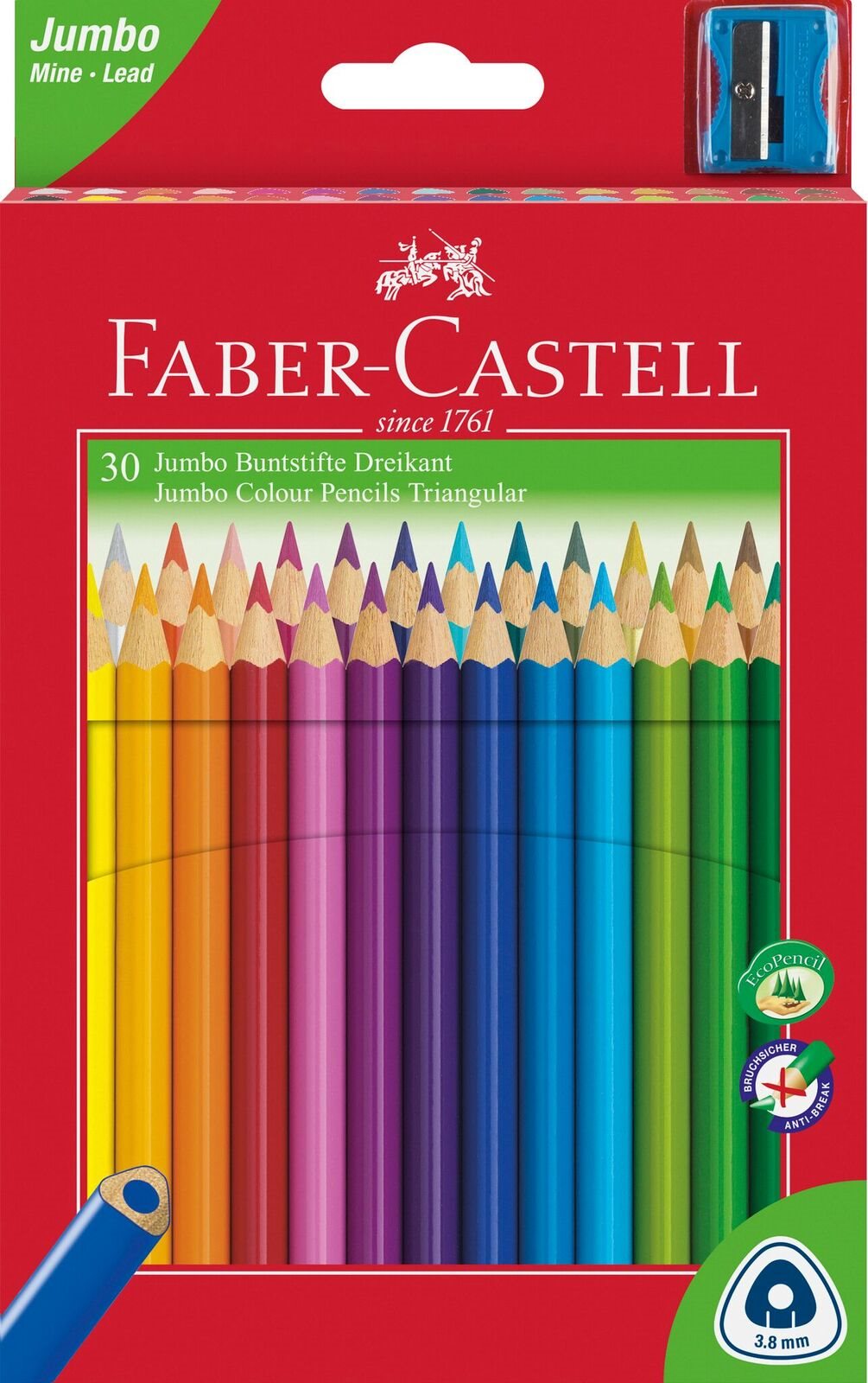 Sada 30 barevných pastelek Faber-Castell Jumbo
