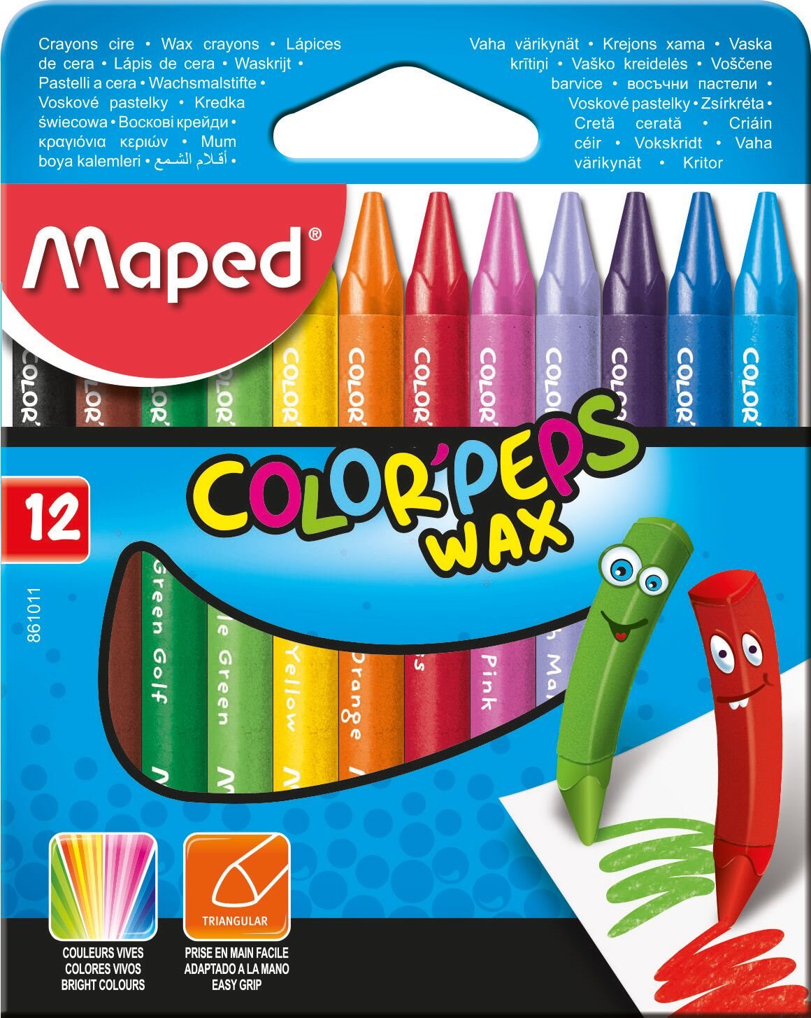 Voskovky MAPED Color Peps v 12 různých barvách