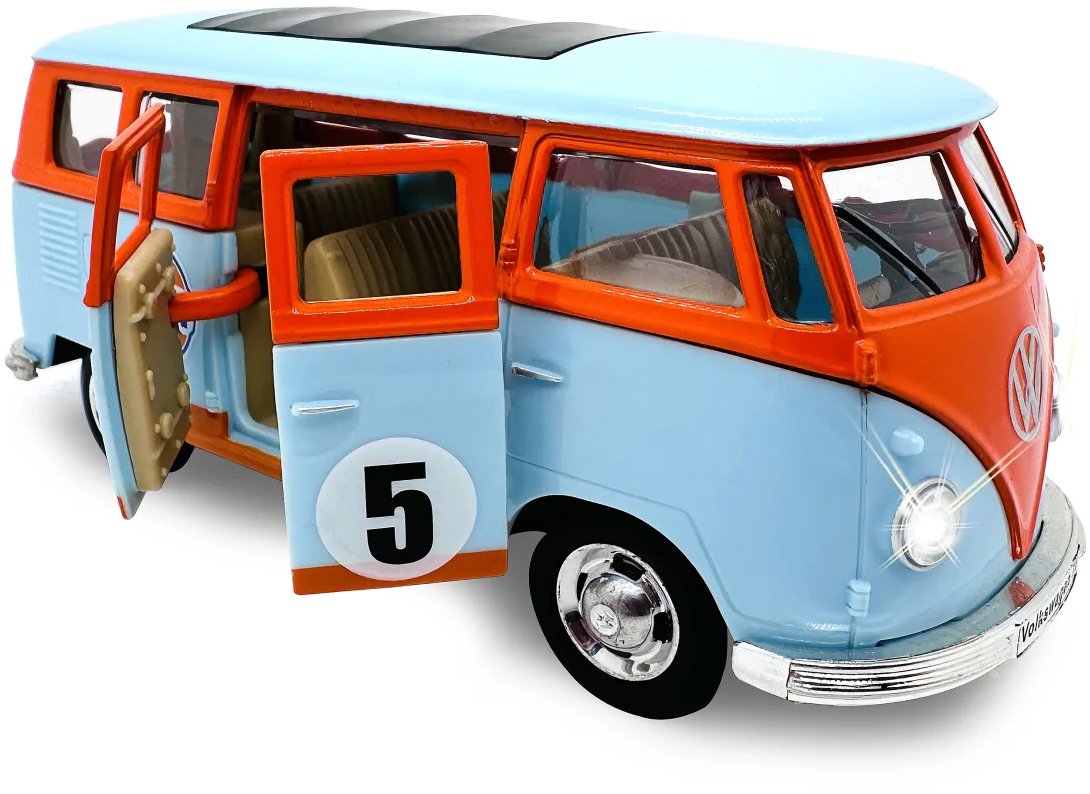 Jamara Volskwagen T1 Diecast 1 : 30 světle modré včetně baterií