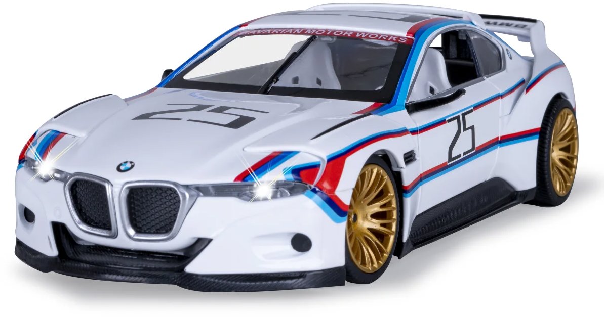 Jamara BMW 3.0 CSL Hommage R Diecast 1:24 bílé včetně baterií
