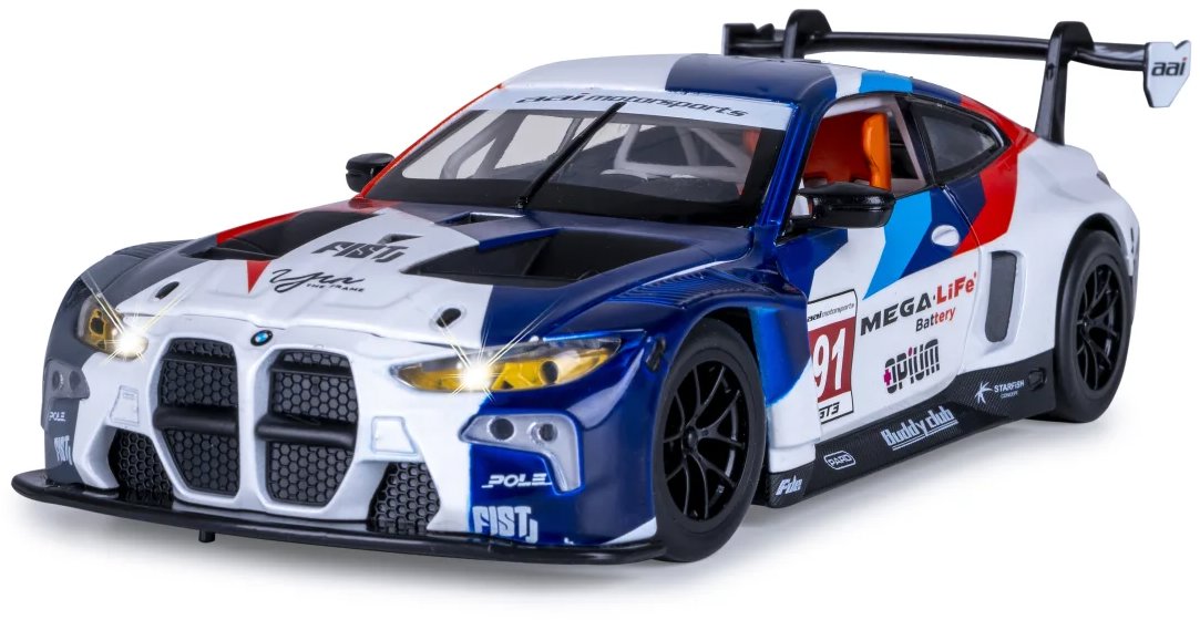 Jamara BMW M4 GT3 Diecast 1:24 bílé včetně baterií