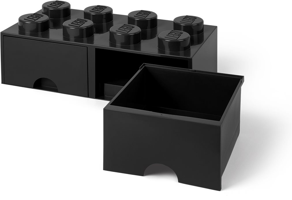LEGO Úložný box 8 s šuplíky - černá