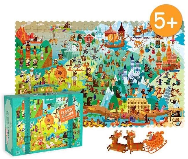 Mideer puzzle set cesty kolem světa - Evropa