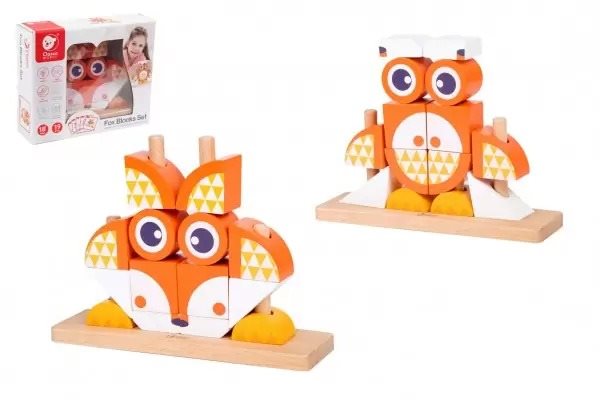 Teddies Skládanka Liška dřevo 19ks