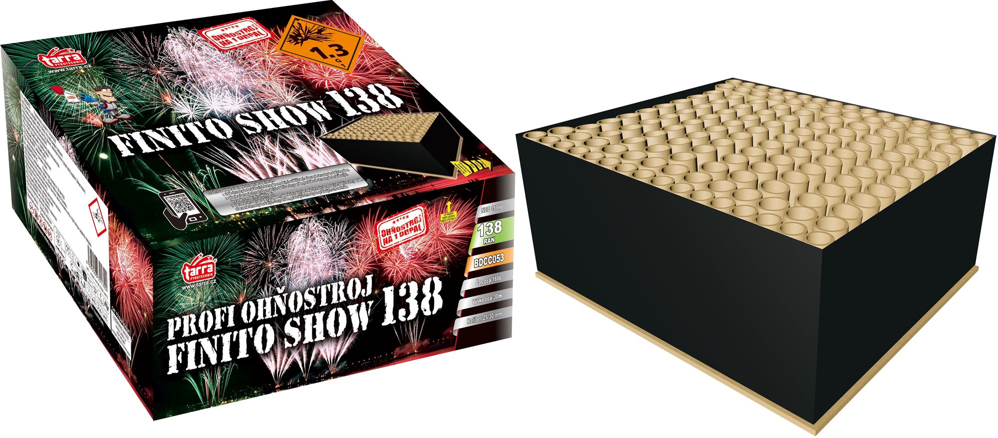 Profi složený ohňostroj finito show 138 ran