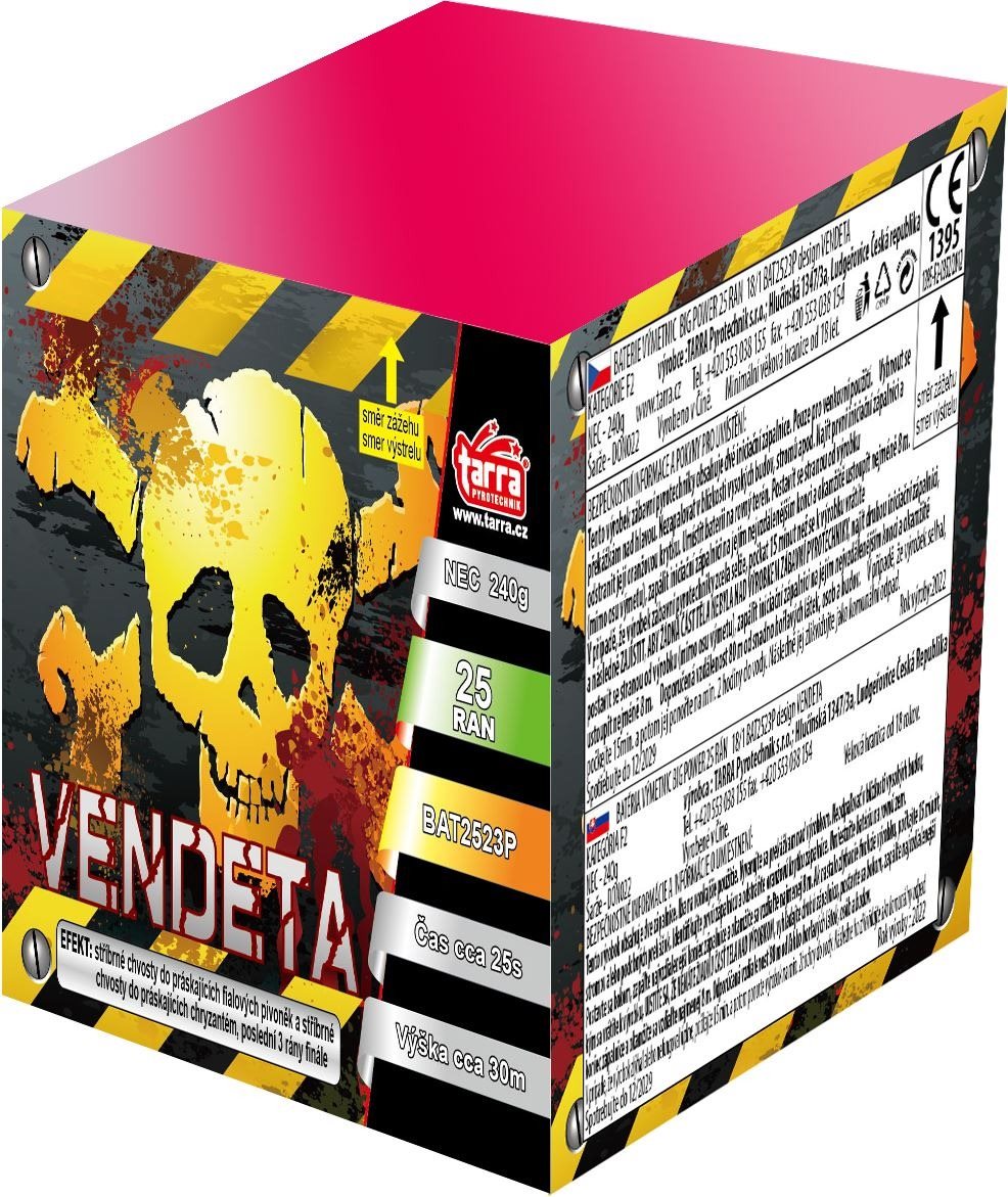 Ohňostroj - Baterie výmetnic vendeta 25 ran