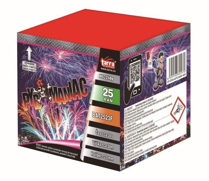 Ohňostroj - Baterie výmetnic pyromaniac i 25 ran