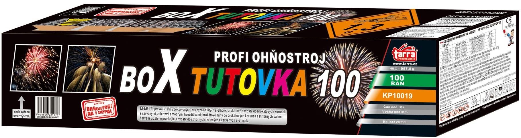 Profi složený ohňostroj box tutovka 100 ran