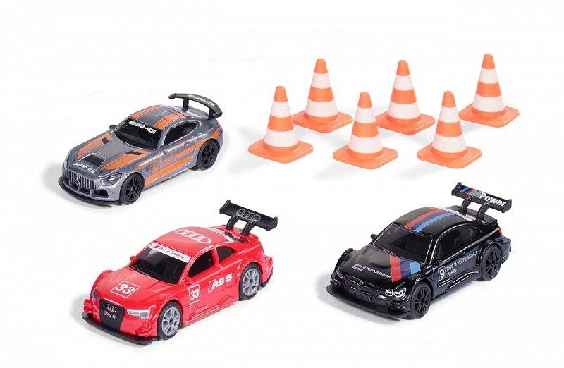 Siku Super - set závodní auta s kužely, 3ks