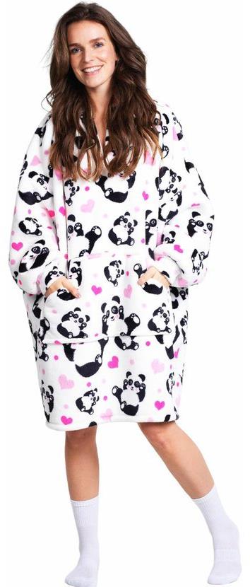 Cozy Noxxiez Panda - hřejivá televizní mikinová deka pro teenagery a dospělé