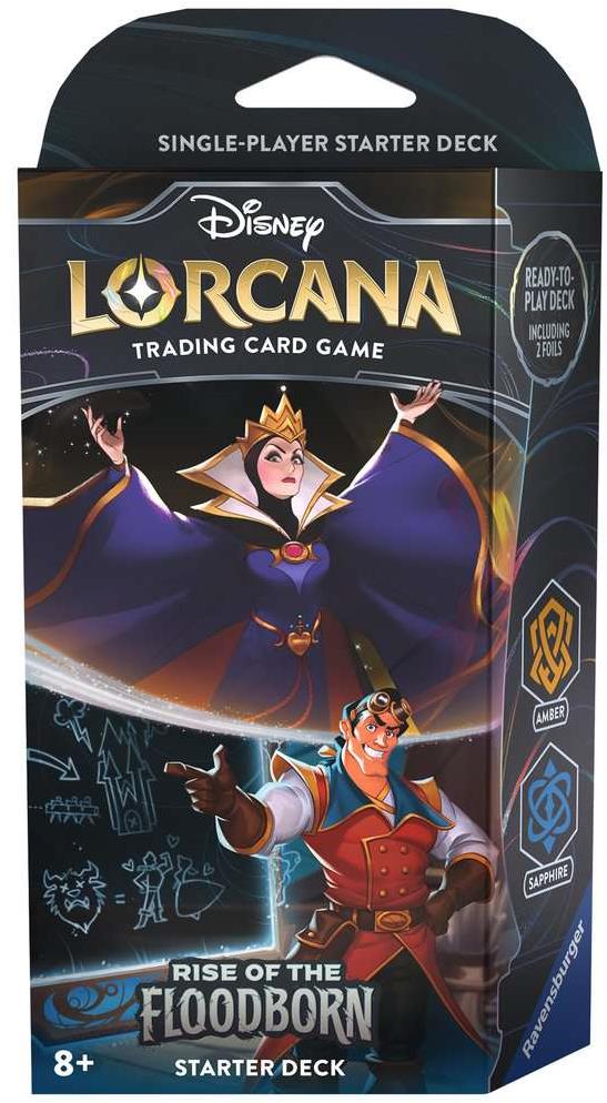 Disney Lorcana: Rise of the Floodborn TCG Starter Deck Amber & Sapphire